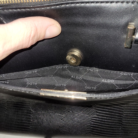 Aldo Womens Black Handbag With Shoulder Strap - Picture 14 of 15